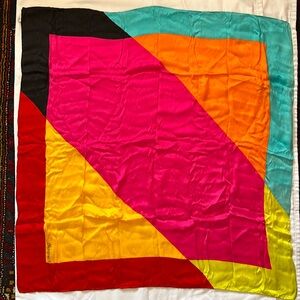 Vintage Colorful Silk Scarf
